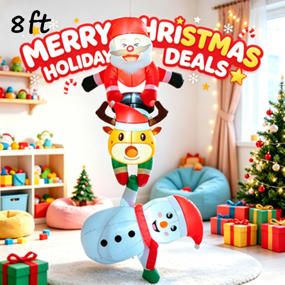 8FT Christmas Inflatable Snowm - Outdoor Lighting Effects ulasan dan harga