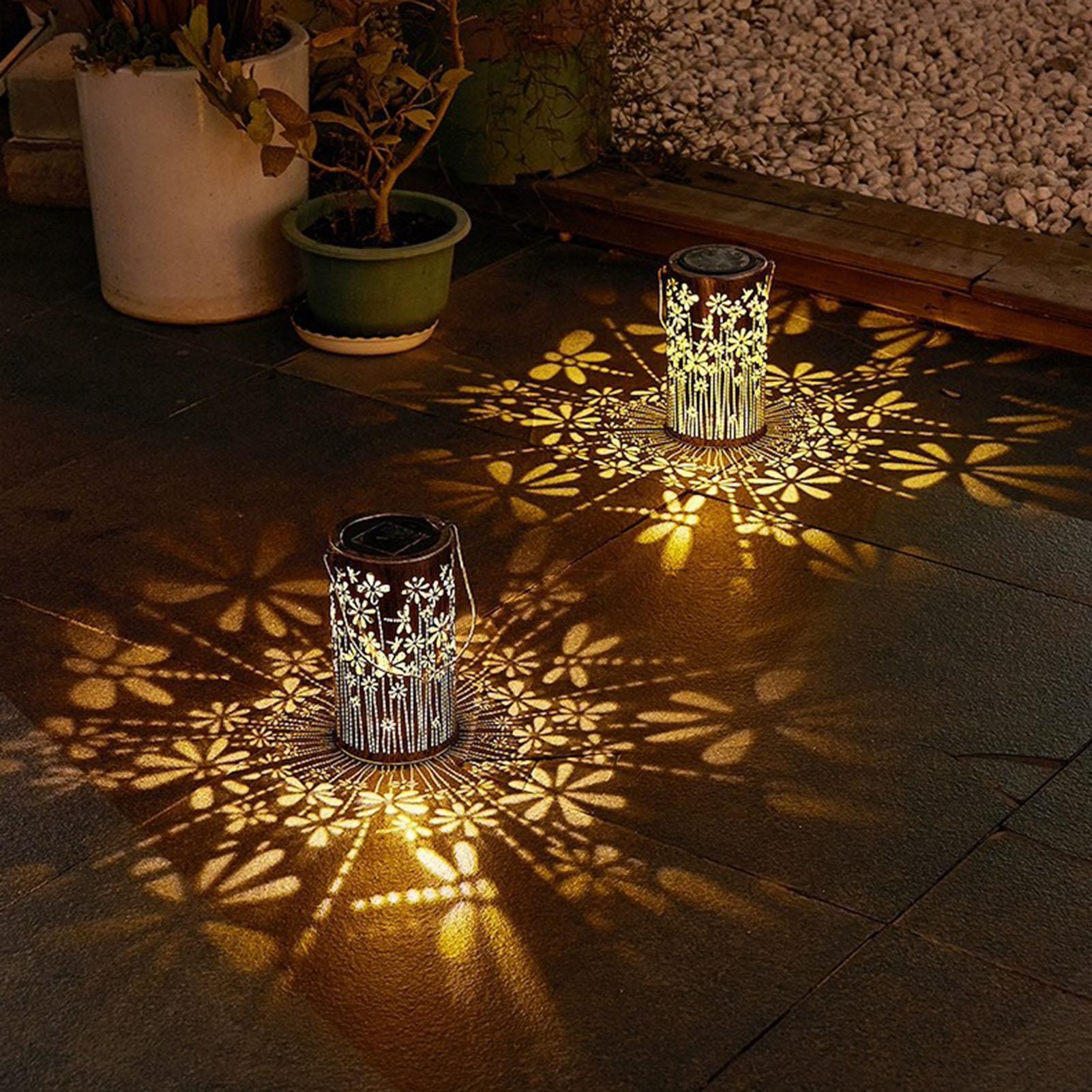 Solar Lanterns Colorful Metal  - Outdoor Lighting Pathway ulasan dan harga
