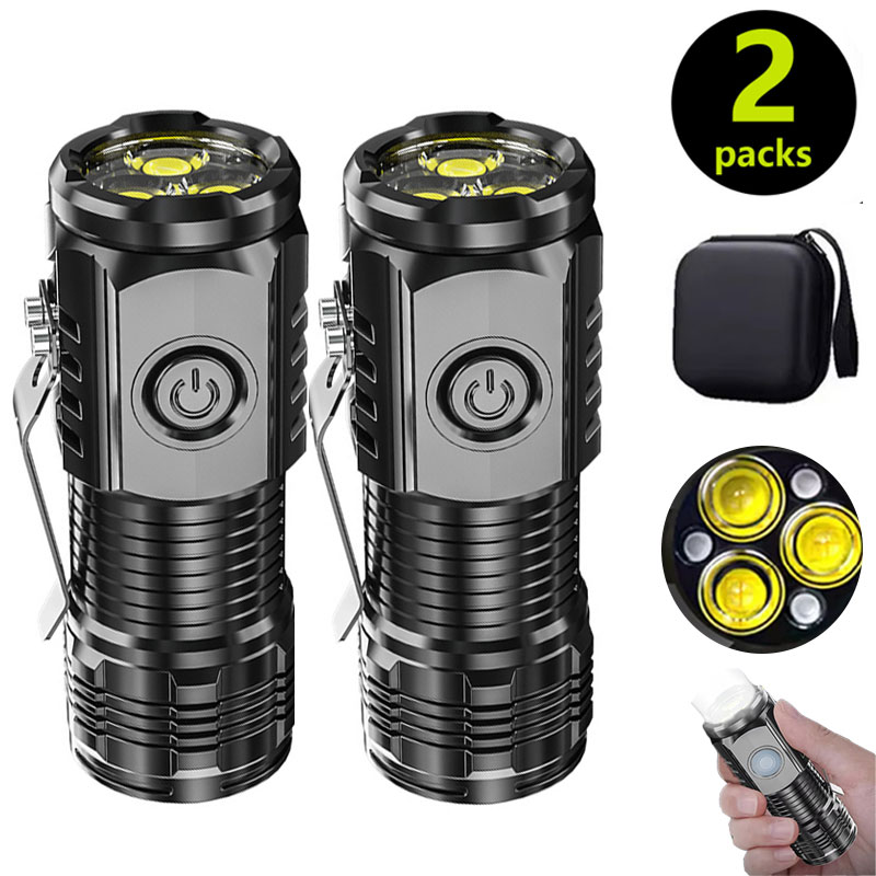 Mini 3LED Flashlight With Pen  - Outdoor Lighting Black ulasan dan harga